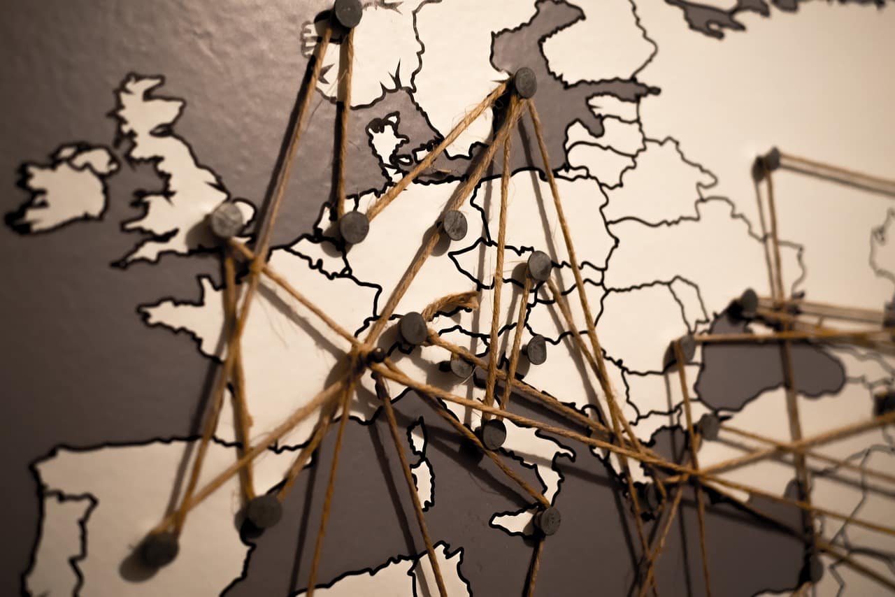 carte europe relié
